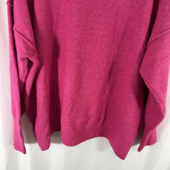 Vince Camuto Sweater Women's XXL Hot Pink Knit Long Sleeve Pullover Soft - Picture 9 of 9